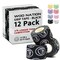 Weightlifting Hook Grip Tape - Bulk 12 Pack (23ft/Roll) Comfortable & Stretchy Athletic Thumb Tape for Weight Lifting, Excercise & Cross Training - Protect Thumb, Wrist & Finger -Black